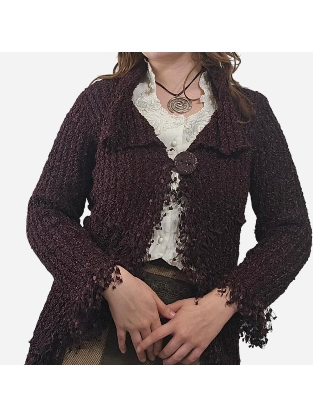 Y2K Fringe Fairycore Cardigan Size Medium